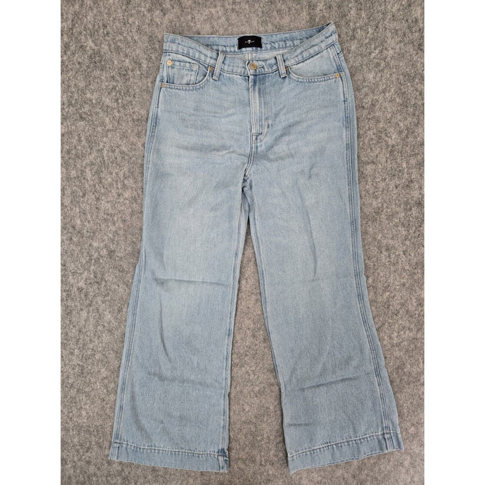 7 For All Mankind Modern Dojo Tailorless in Trendsetter High Rise Wide Leg Sz 27